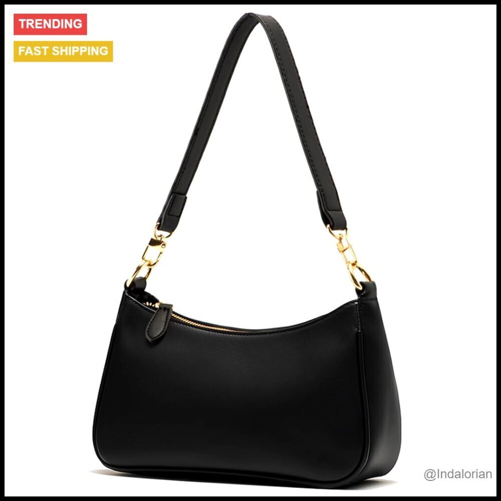 Chic Tote Handbag with Removable Straps Zipper Closure Crossbody Shoulder Purse